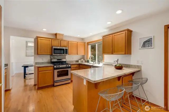 Kitchen with lots of storage and pantry