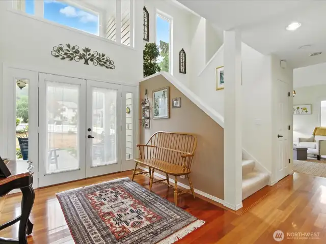 Stepping into this amazing home with windows galore and brazilian cherry hardwood floors.