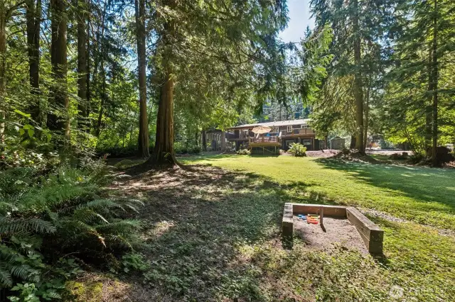 Horseshoe game area in the backyard is ready to use!