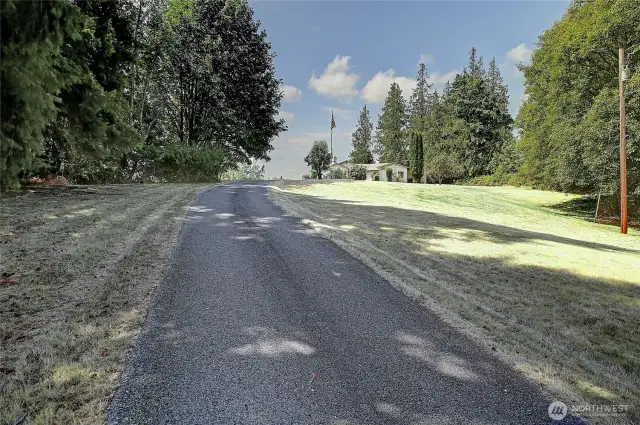 Long, private paved driveway!