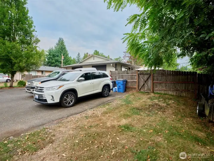 Side view of Parking area