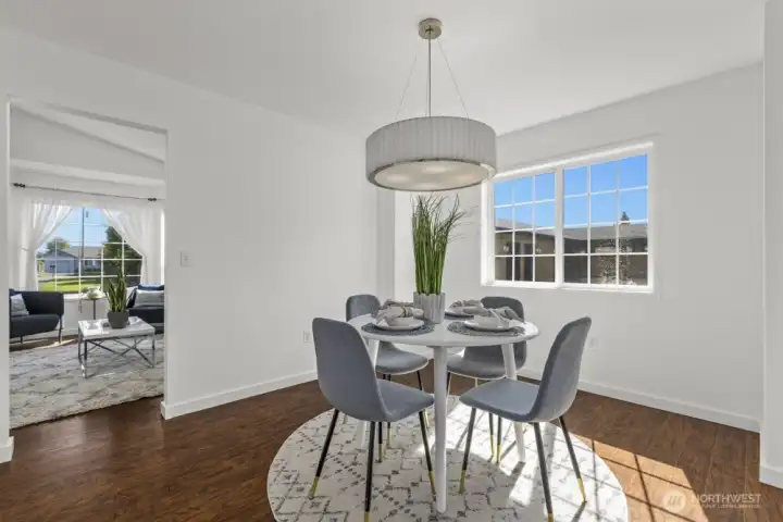A flexible floor plan makes the home flow effortlessly.
