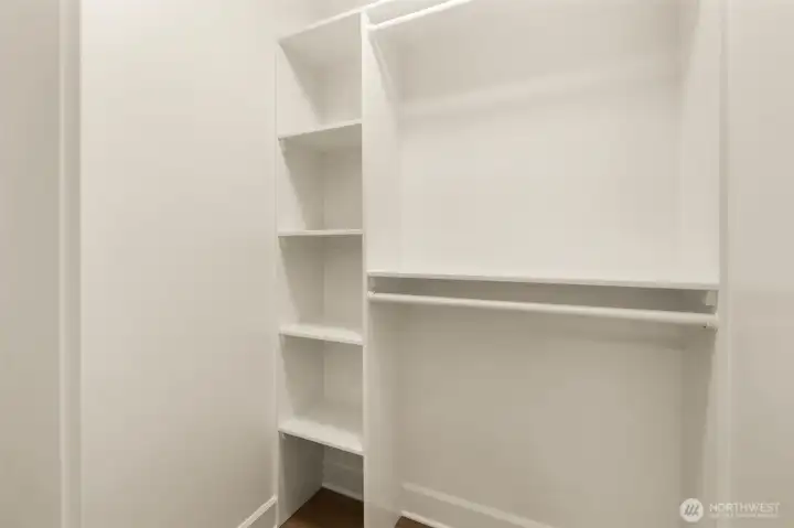 All rooms have custom closets