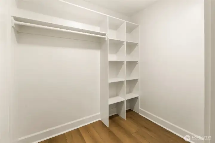 All rooms have custom closets