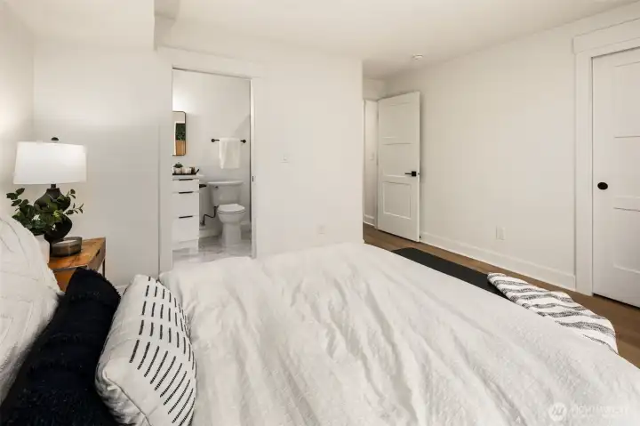 Lower level bedroom #4 has slider to lower level bathroom