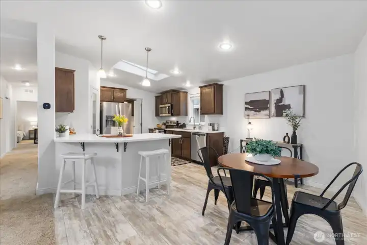 Dining area as well as bar for casual eating.