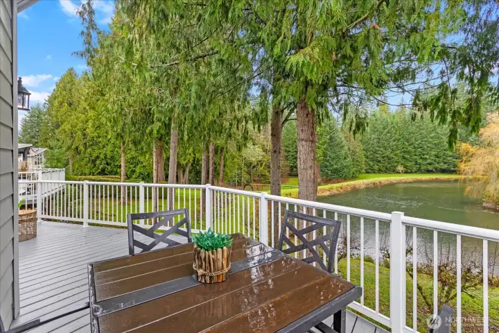 Expansive deck for entertaining.