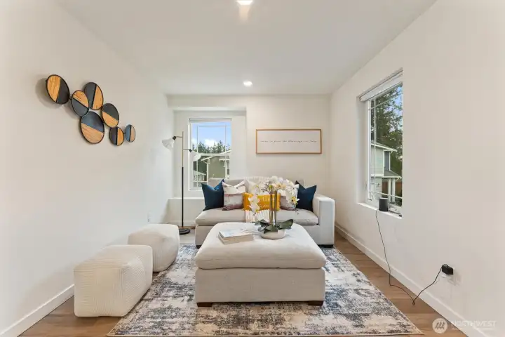 Alternate view of the bonus space emphasizing versatility and open feel.