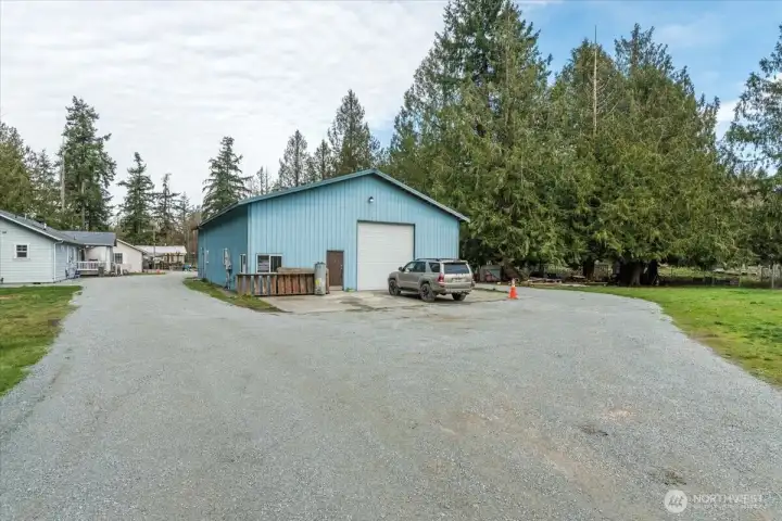 40 X 60 Shop w/office, separate entrances & tall door for larger vehicles. Office portion of the shop is rented at $1800 per month.