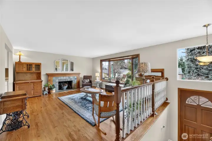 LIVING ROOM  Wood burning fireplace