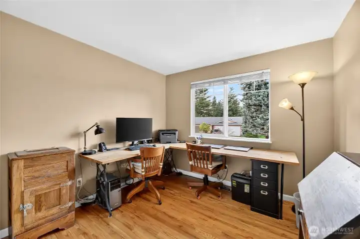 BEDROOM #3  Closet / Gorgeous white original oak hardwood floors