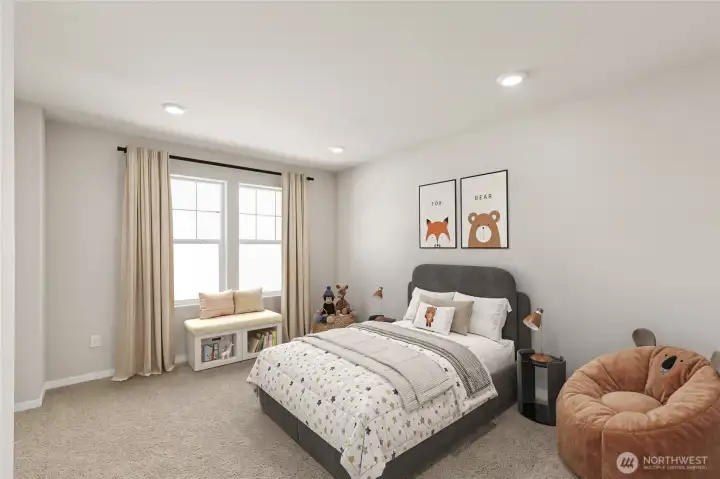 Secondary bedroom. Pictures are for representation only colors and options may vary.