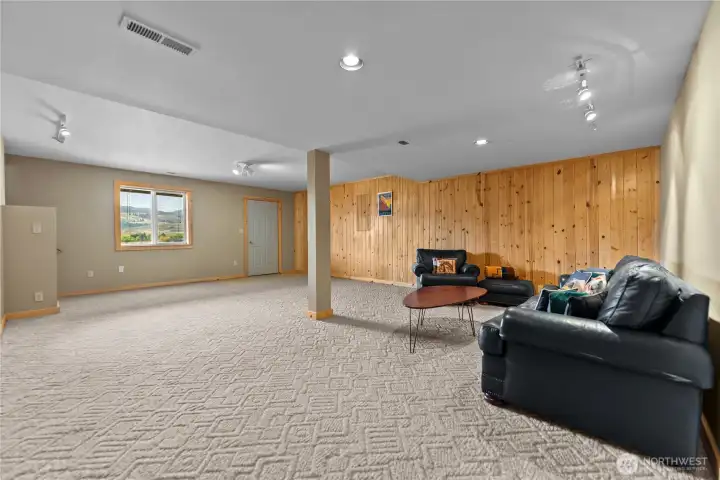 A bonus basement gathering area...could be a workout room, bunkroom, playroom, music room, or game room!