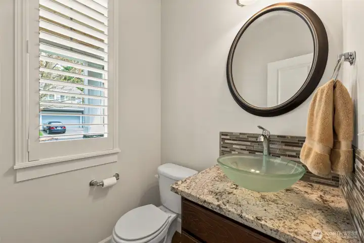 Downstairs half bath.