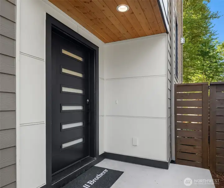 Beautiful entry way with modern door