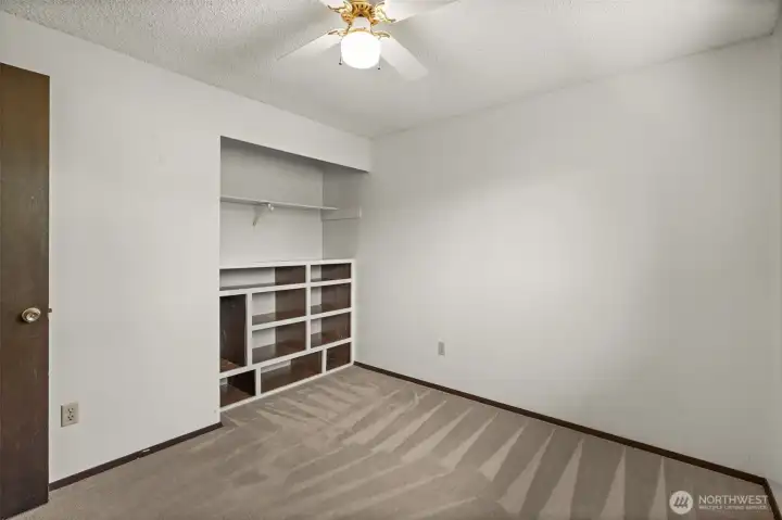 Bedroom #3 - Bonus built-in storage in the closet.