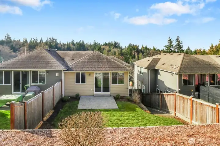 The outdoor space is right off the Great Room! No stairs to get out to BBQ or let the dog out! The outdoor space is right off the Great Room! No stairs to get out to BBQ or let the dog out!