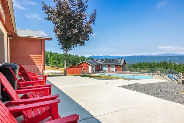 Relax poolside at the clubhouse