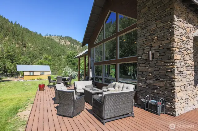 Back deck over looking river
