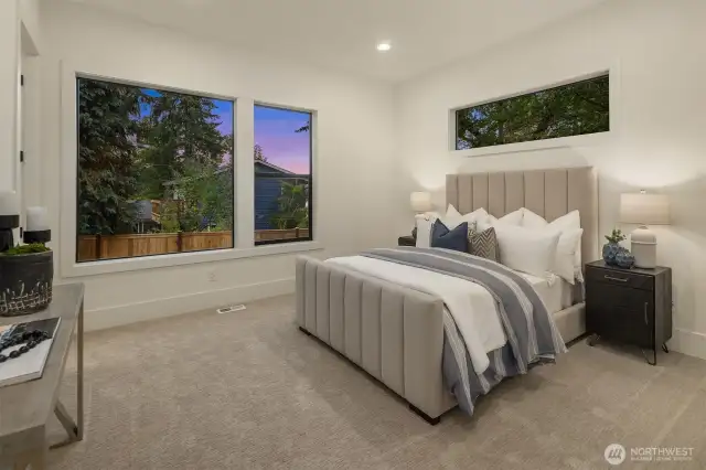 Main-floor guest suite with covered patio