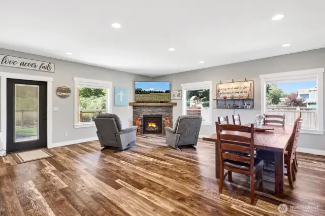 Living Space with Gas Fireplace