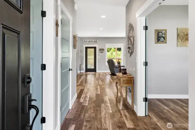 As you enter, Office on Right