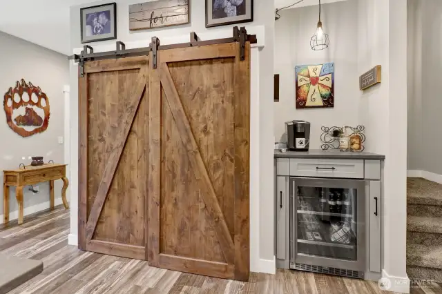 Pantry and Beverage Fridge/Station