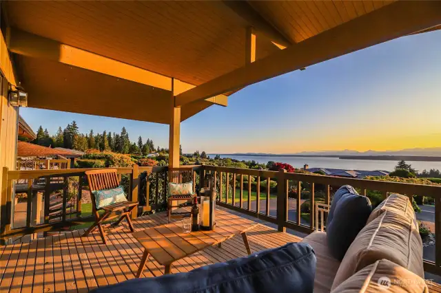 The covered deck off the living room.