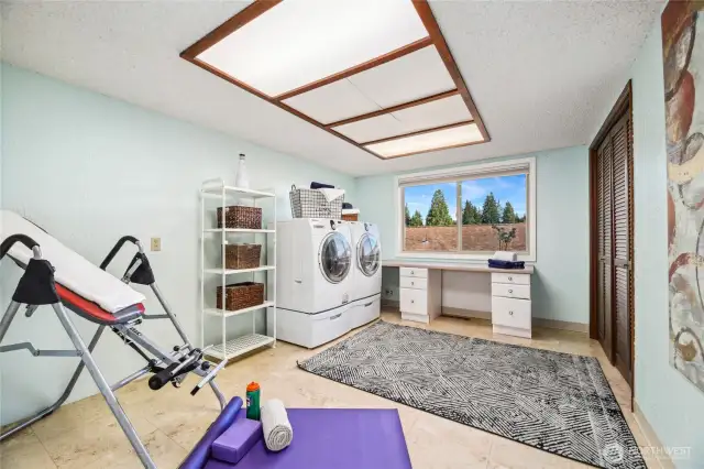 The fourth bedroom on the main level. Currently used as a utility room.