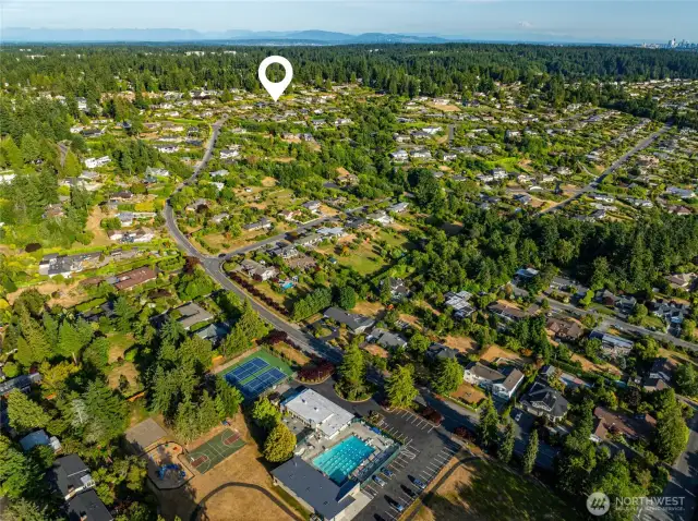 Located just two blocks away from the community pool and tennis.