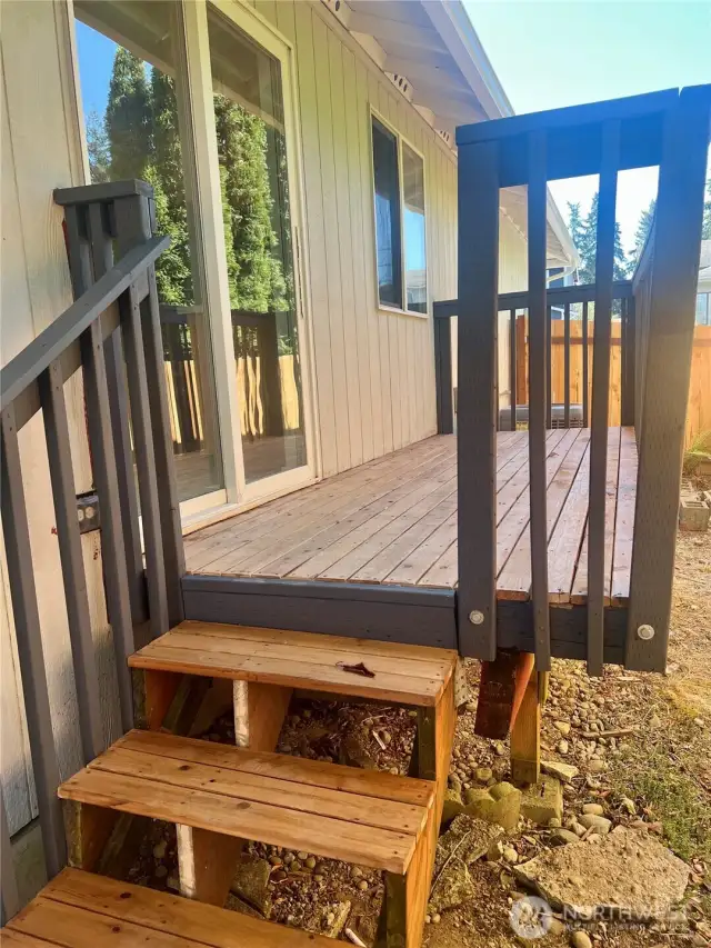 New deck off the kitchen