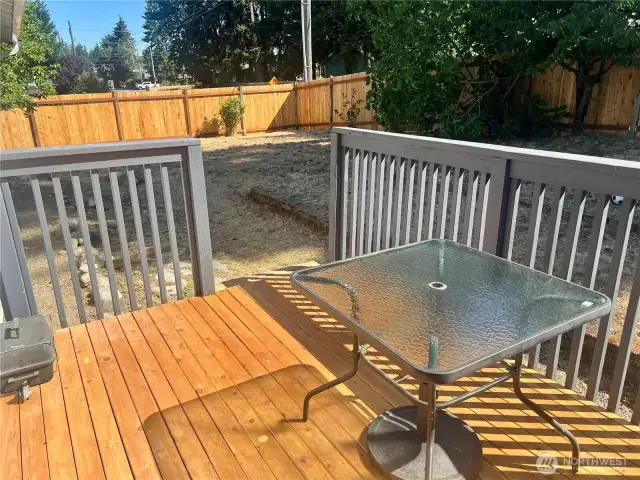 New deck from the living room