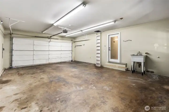 Spacious two car garage