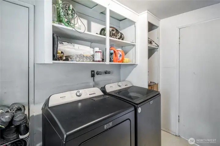Laundry room as you enter from the back of the home after your time out in yard