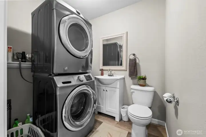 laundry and 1/2 bath downstairs