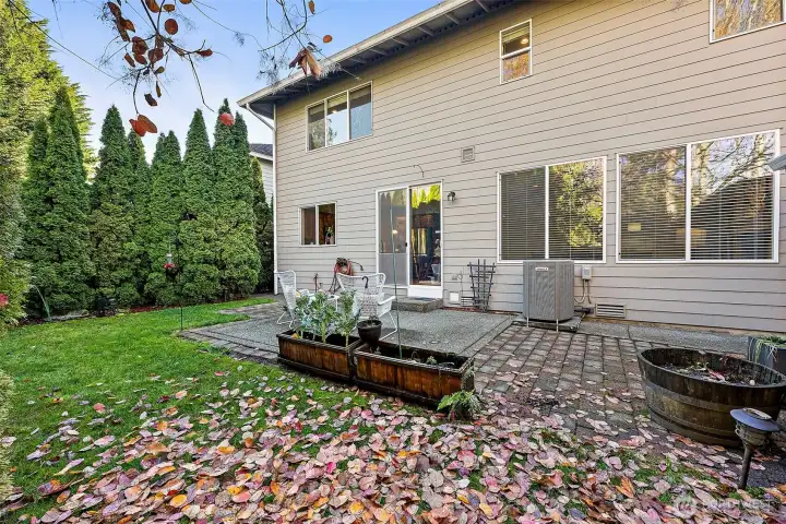 Quiet private backyard