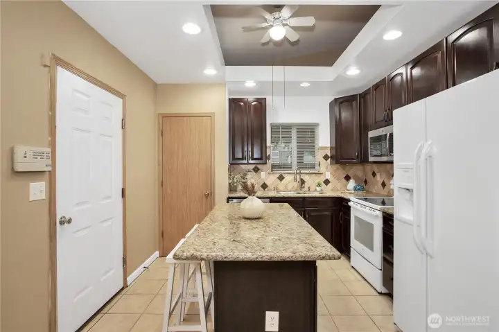 Garage entry just off of kitchen