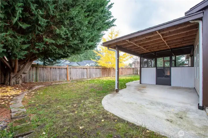 Covered back patio