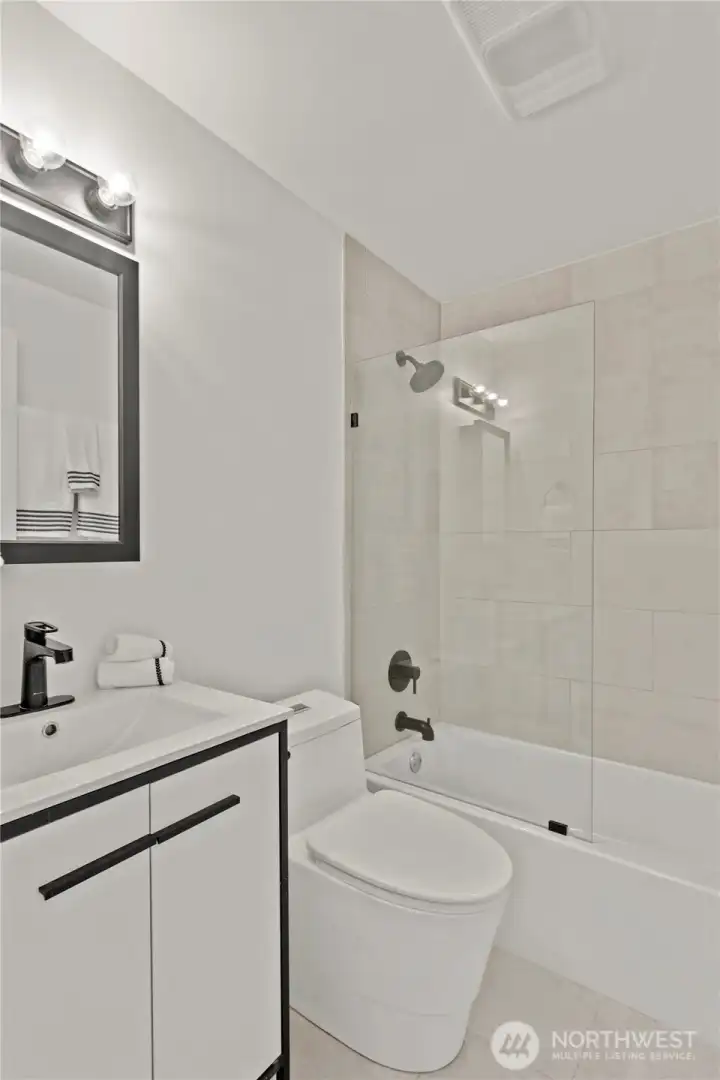 Fully remodeled spa inspired bathroom