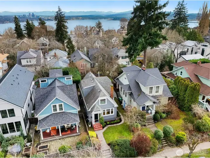 Just 4 blocks for the bustling neighborhood commercial district where you can choose from a variety of superb restaurants.  GlassyBaby's Hotshop welcomes shoppers and curious tourists, tiny Sally Goldmark Branch of the Seattle library is a fun stop, along with many interesting shops along the way.