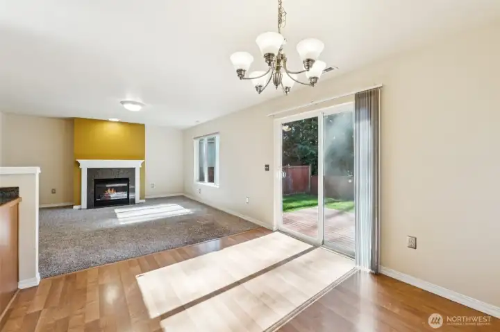 Living room view from the kitchen