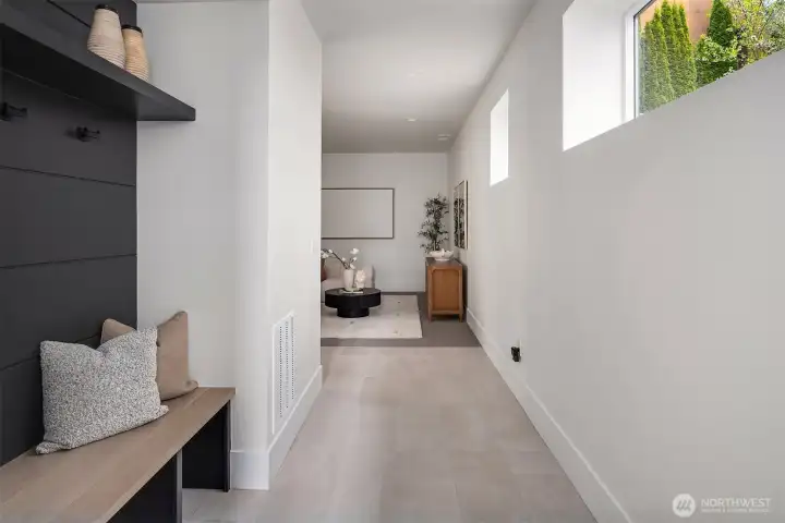 hallway/entry from garage on lower level