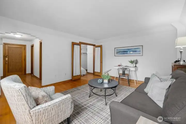 wide open living room space
