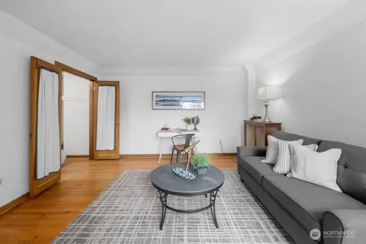 living room space opens into your bedroom, keep the shutters up or let the morning light in