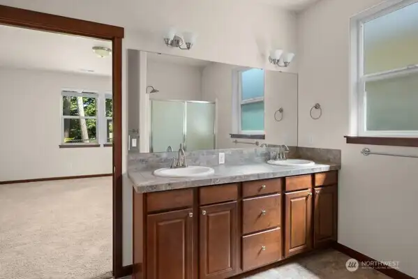 Main bath dual sinks