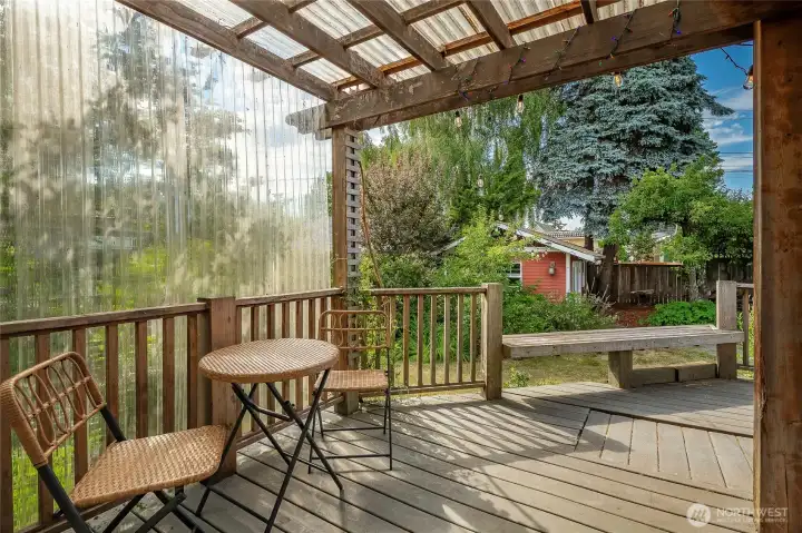 Covered Seating on Back Porch