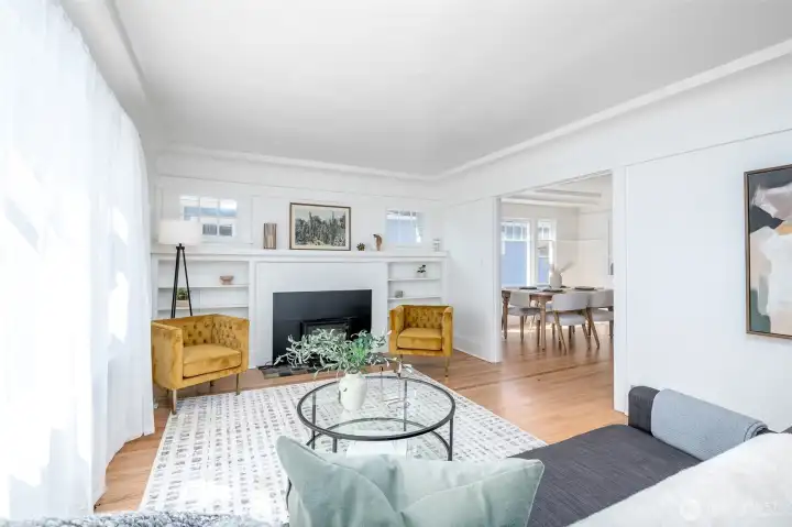 It is easy to picture yourself settling in with your morning coffee in this lovely space. It is easy to picture yourself settling in with your morning coffee in this lovely space.