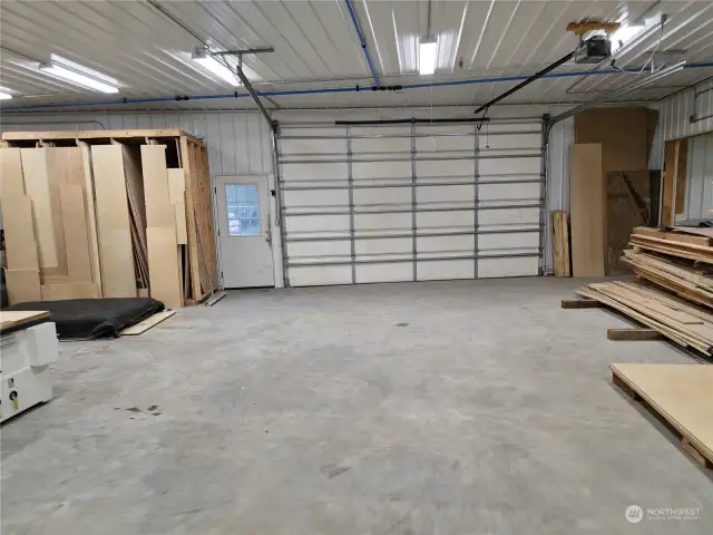 Large overhead doors in shop