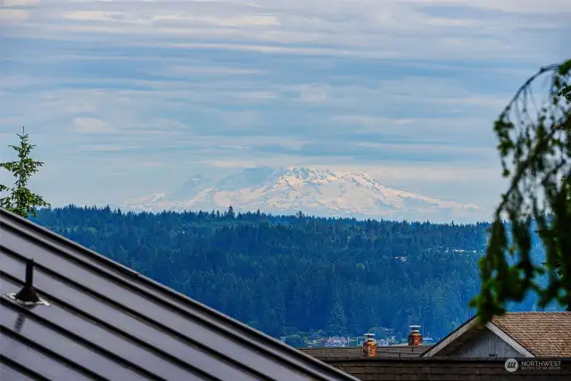 Views of Mt. Rainier from the back patio