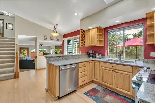 Nicely updated kitchen and it comes complete with appliances